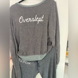 Wildfox Pajama Set Gray